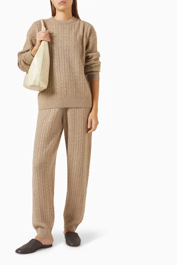 Cable-knit Pants in Cashmere