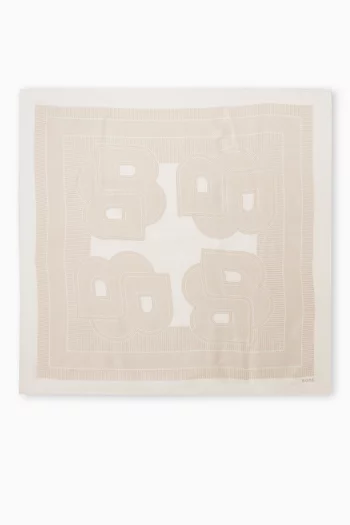 Printed Scarf in Silk Twill