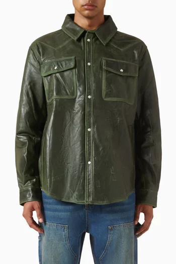 Western Shirt in Leather