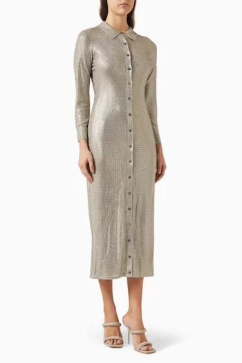 Hotfix Polo Dress in Jersey