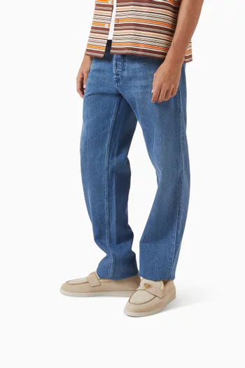 حذاء سهل الارتداء بشعار الماركة شمواه وفرو