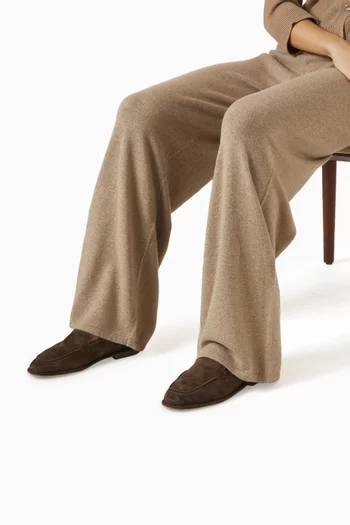 Fur-lined Loafers in Suede