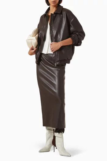 جاكيت بومبر جلد نباتي