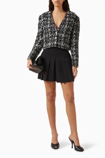 V-neck Jacket in Tweed