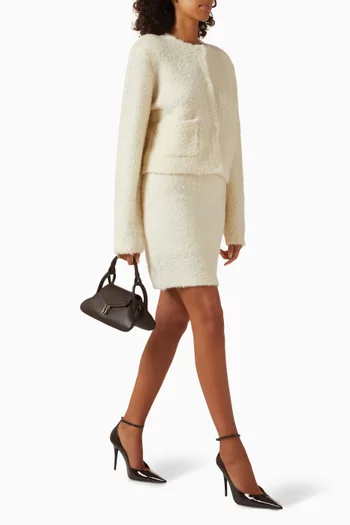 Mini Skirt in Boucle Knit