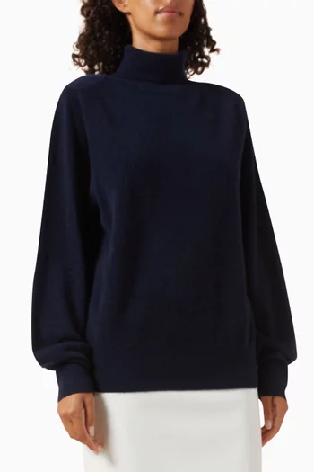 Turtleneck Knit Sweater in Cashmere