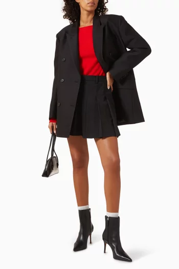 Boatneck Knit Sweater in Cashmere