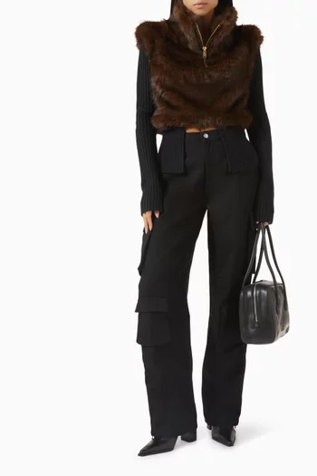 بنطال كارغو إميلي بخصر مرتفع