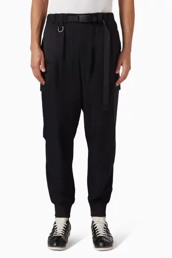 Cuffed Pants in Rayon Twill