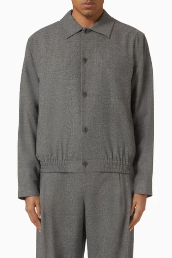 قميص بنمط جاكيت ايرني صوف