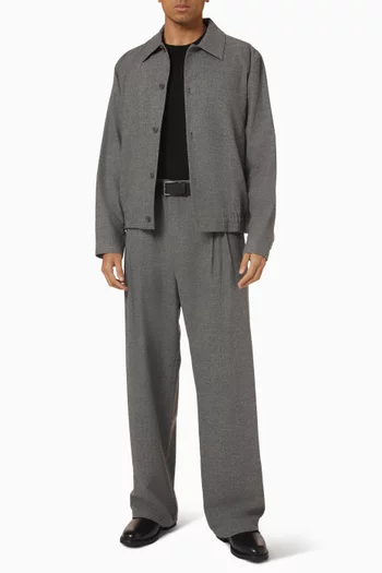 بنطال فالكون واسع الساقين بطيّات صوف