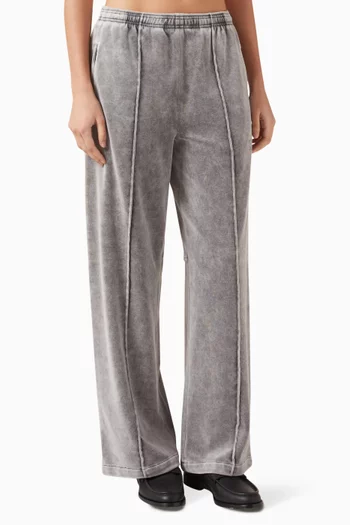 Articulated Wide-leg Pants in Cotton Blend