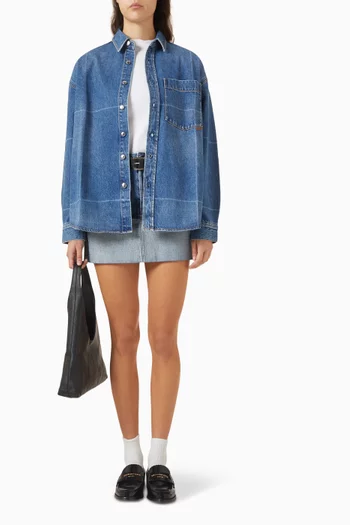 Vintage-effect Shirt in Denim