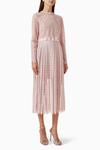 Floral Lace Midi Dress