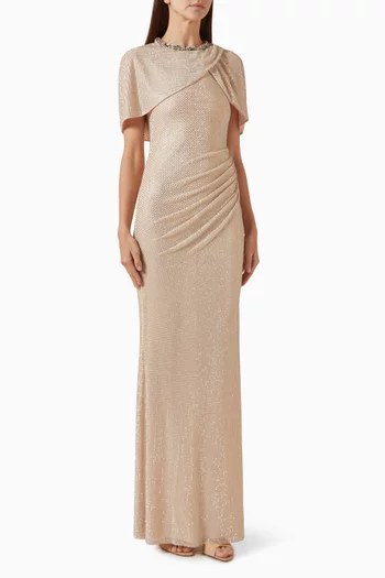 Rhinestone-embellished Maxi Dress
