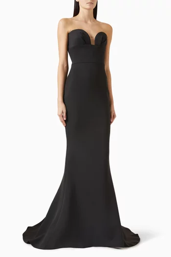 Strapless Mermaid Gown in Scuba