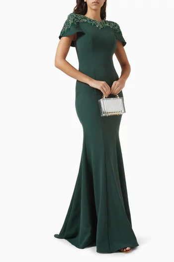 Bead-embellished Mermaid Gown