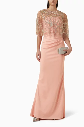 Embellished Bolero Dress in Jersey