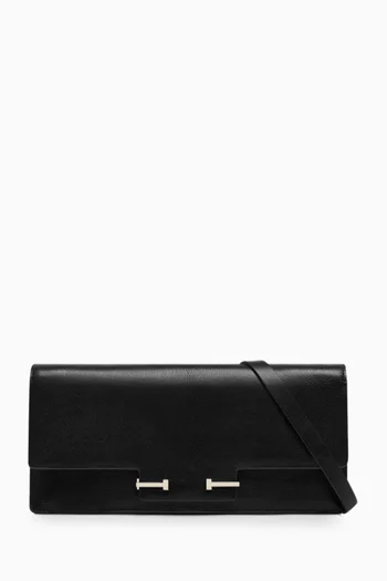 Aube East West Shoulder Bag in Leather
