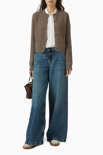 Cable-knit Cardigan in Cashmere