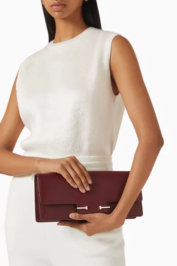 Aube East West Shoulder Bag in Leather