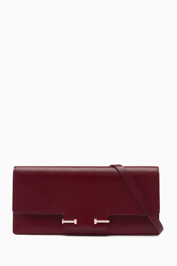 Aube East West Shoulder Bag in Leather
