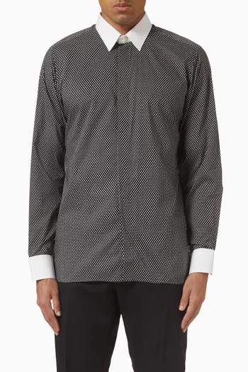 Diamond Print Shirt in Cotton