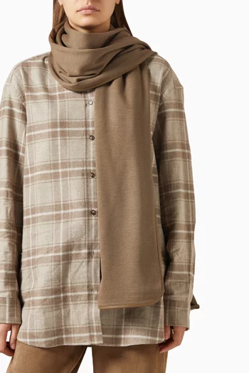 وشاح بحواف من الجلد صوف