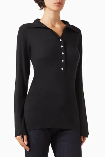 Austine Knit Top in Wool & Silk