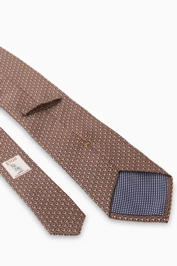 ربطة عنق بنقشة هندسية حرير