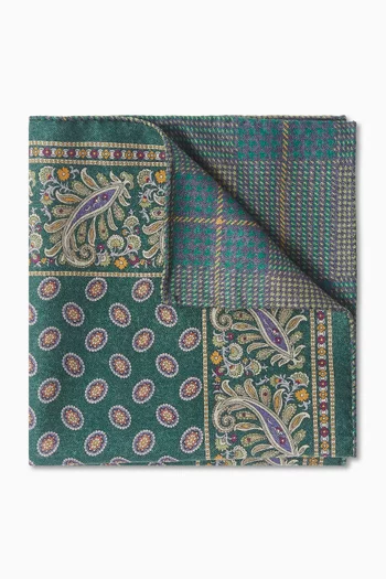 منديل جيب بوجهين صوف