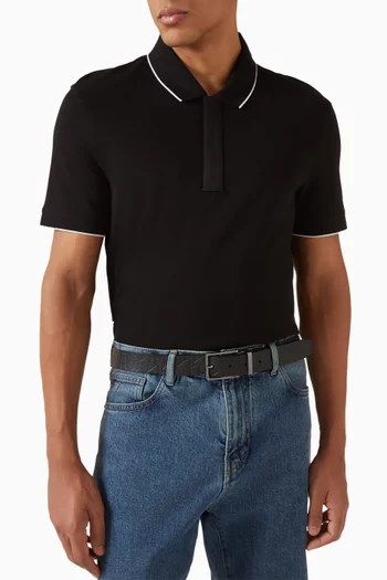 Logo Belt in Faux Leather