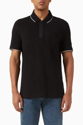 Slim Polo Shirt in Cotton Pique