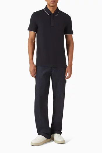 Slim Polo Shirt in Cotton Pique