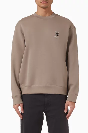 AX Logo Sweatshirt in Bonded-stretch Cotton