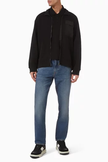 Pocket Hoodie in French-terry Cotton