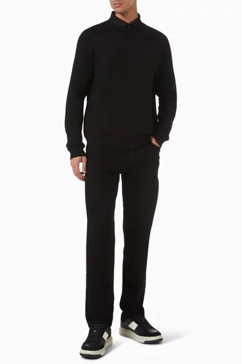 AX Logo Sweater in Rib-knit