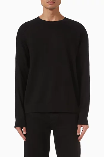 AX Logo Sweater in Rib-knit