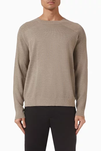 AX Logo Sweater in Rib-knit