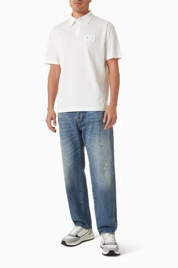 Logo Polo Shirt in Cotton