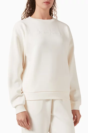 Crewneck Sweatshirt in Viscose-blend