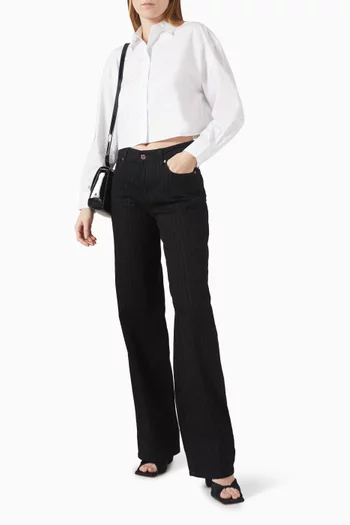 بنطال جينز بقصة فضفاضة دينم