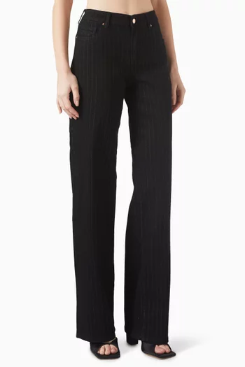 بنطال جينز بقصة فضفاضة دينم