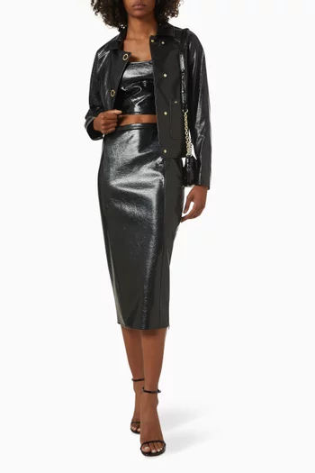 Midi Skirt in Leather