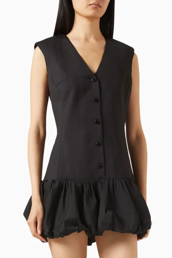 V-neckline Mini Dress