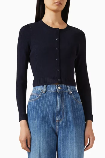 Buttoned Cardigan in Knit