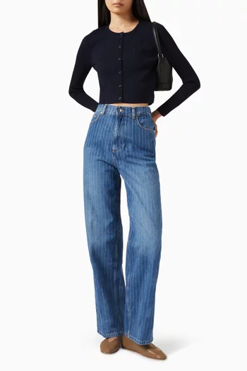 بنطال مخطط دينم