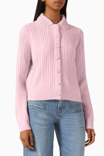 Mini Cardigan in Wool-cashmere