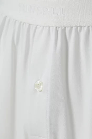 One-button Boxer Shorts in Superfine Cotton