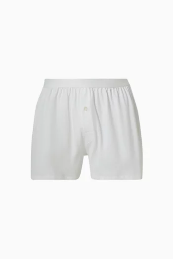 One-button Boxer Shorts in Superfine Cotton